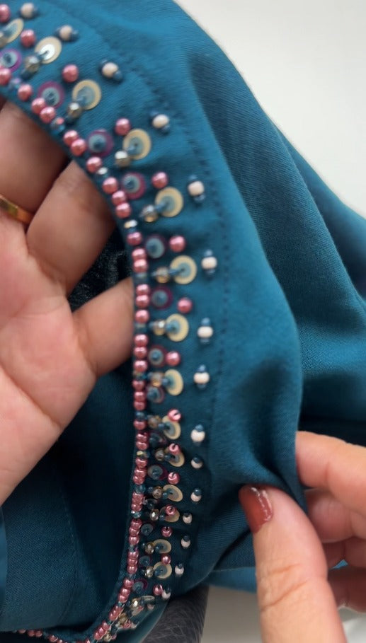 02-Piece Stitched Peach Leather Dhanak Embroidered Suit